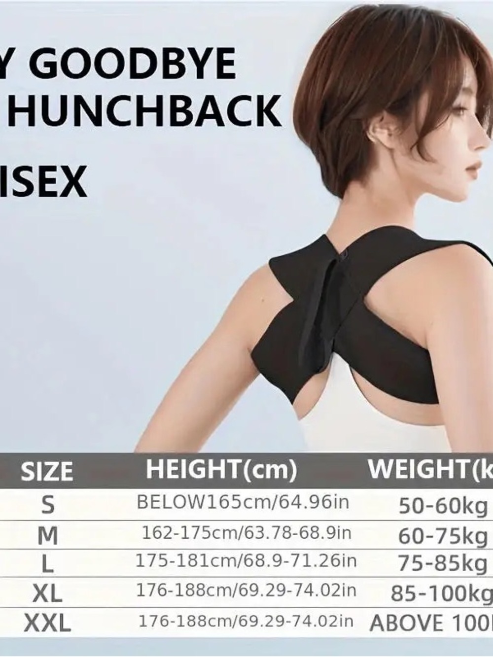 Adjustable Black Posture Corrector for Women - Comfort Support